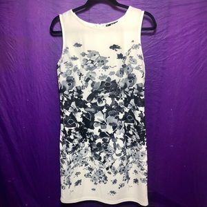 White and Black Floral Dress
